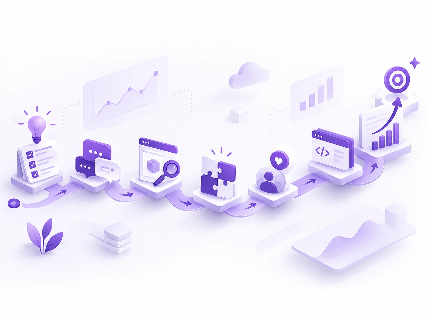 Ilustrasi tentang Notusvibe dan proses pengembangan produk digital